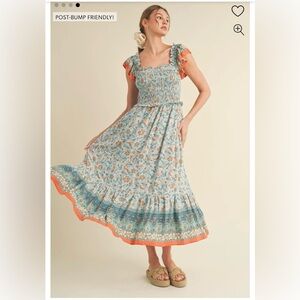 Floral Midi Maternity Dress